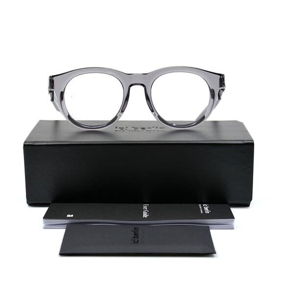 NEW IC! BERLIN GLEN GREY TRANSPARENT AUTHENTIC EYEGLASSES FRAME - Picture 5 of 13
